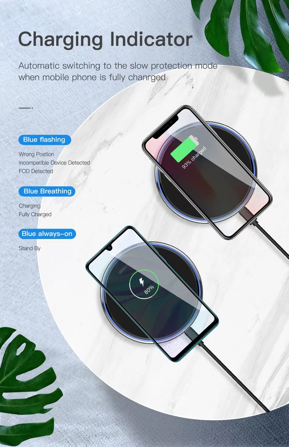 New Tecno Black And Green Color 5W Qi Wireless Charger Best - image 7