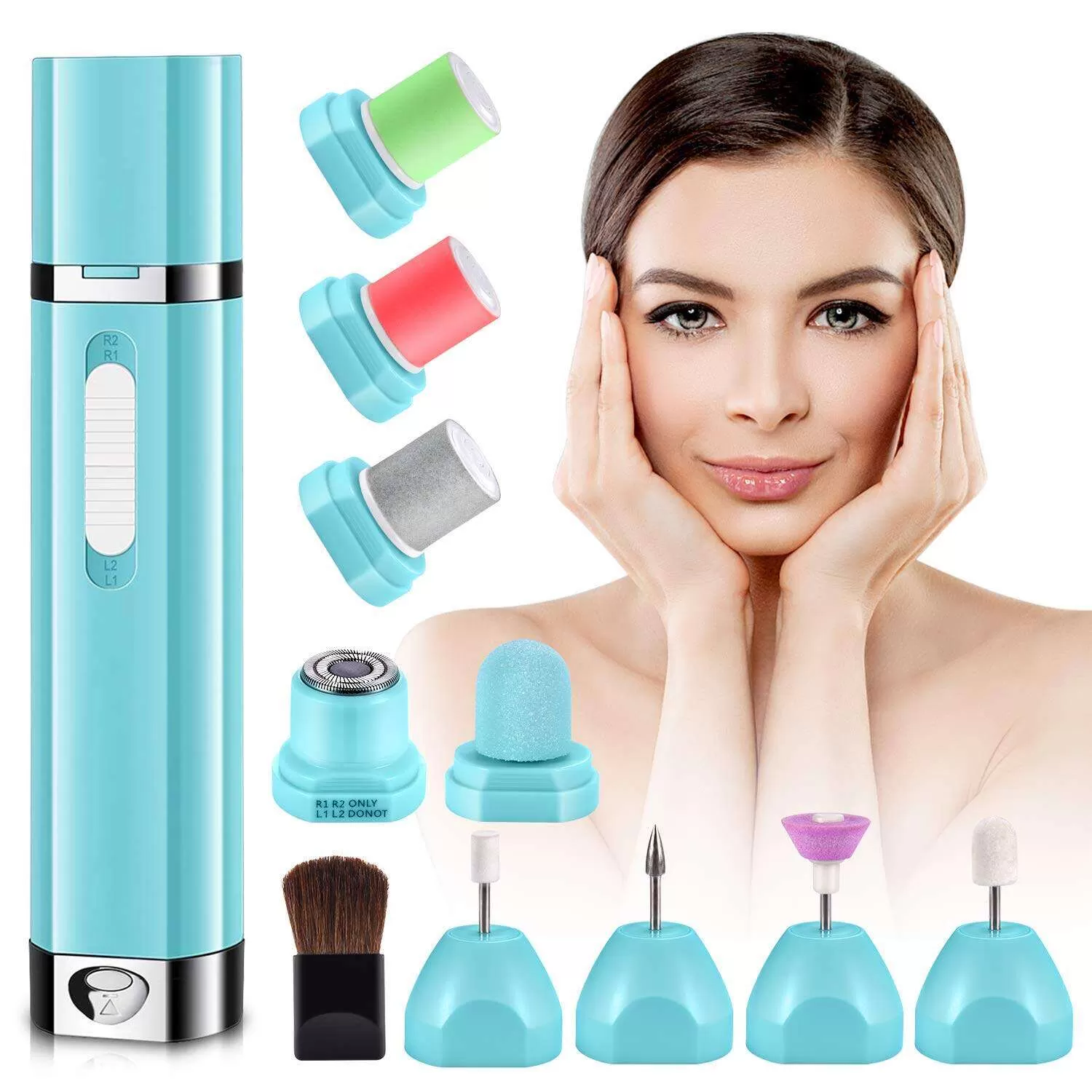 Professional Upscale 9 In 1 Manicure Com Trimming Kit Electb