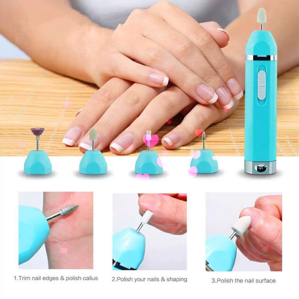 Professional Upscale 9 In 1 Manicure Com Trimming Kit Electb - image 2