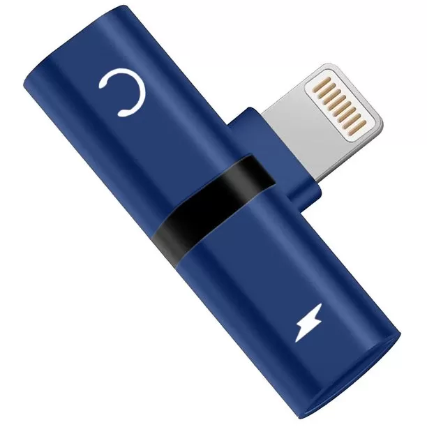 Red color Metal 2 in 1 Audio Adapter 3.5mm Jack Connector Hi - image 3
