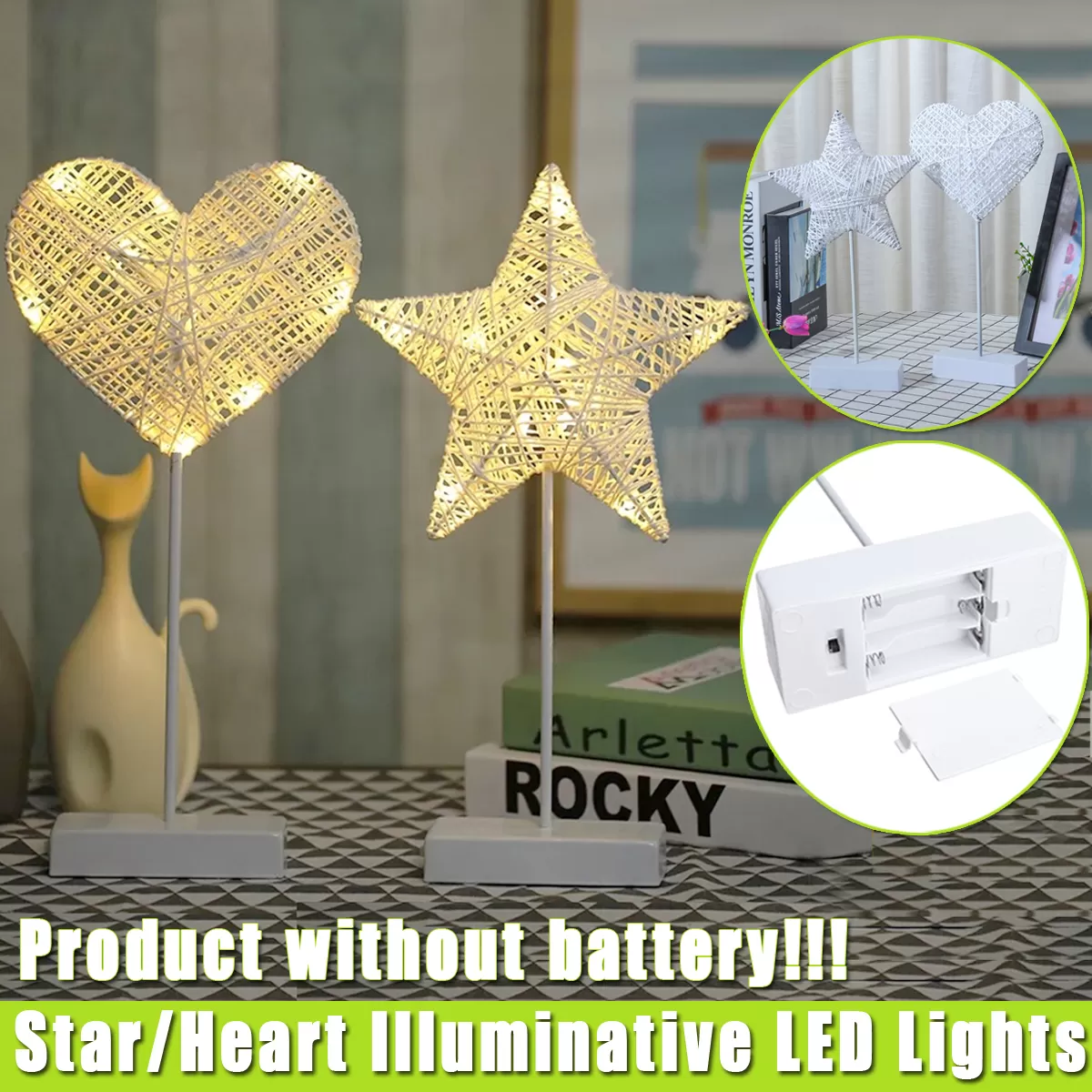 Romance Illuminative Heart Shaped Night Light Fairy Lamp LED - image 5