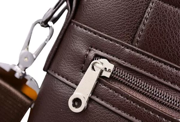 Royal Black Businessmen Travel PU Leather Shoulder Crossbody - image 5