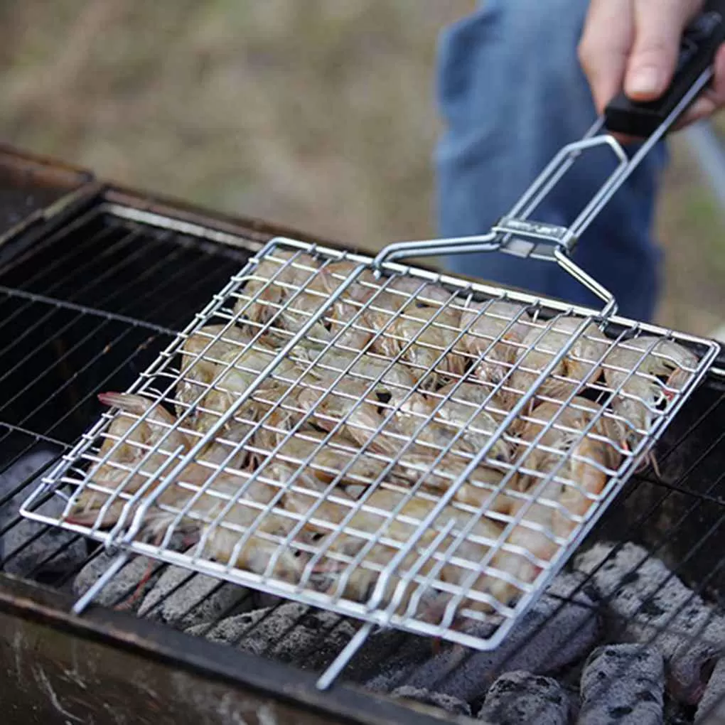 Stainless Steel BBQ Net Fish Meat Hamburg Net Barbecue Nets - image 4