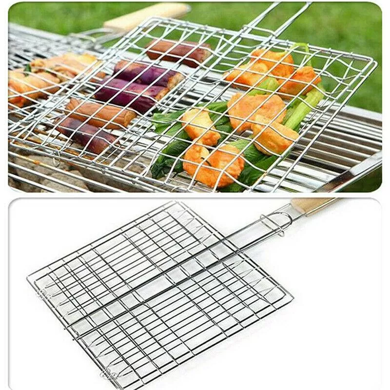 Stainless Steel BBQ Net Fish Meat Hamburg Net Barbecue Nets - image 5