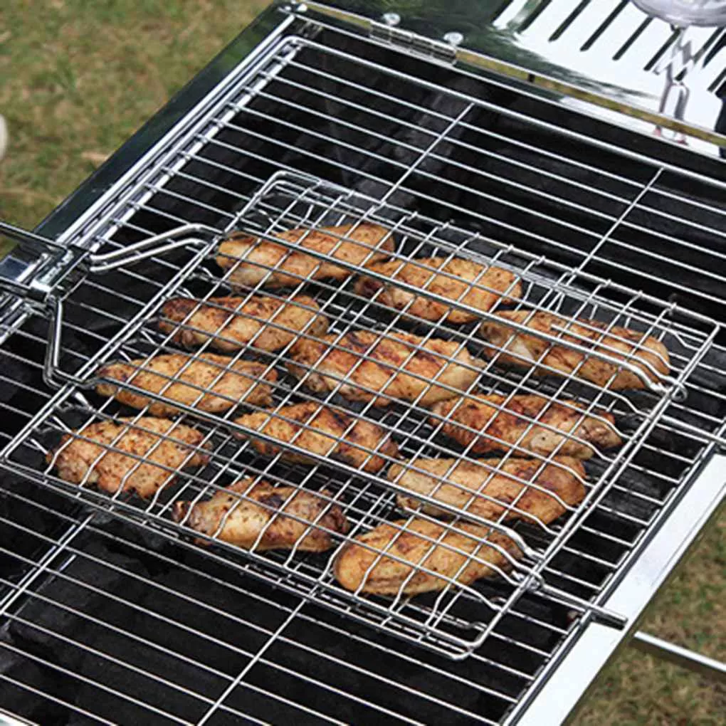Stainless Steel BBQ Net Fish Meat Hamburg Net Barbecue Nets - image 8