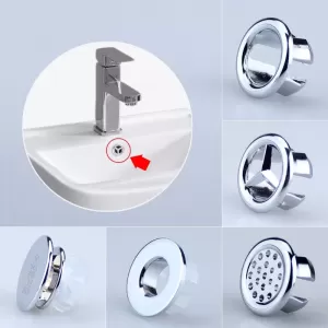 4Pcs Ceramic Pots basin sink round overflow cover ring Washb