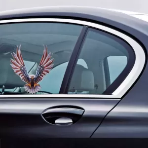 American Eagle Flag Wings Sticker Decal  USA car bike bumper
