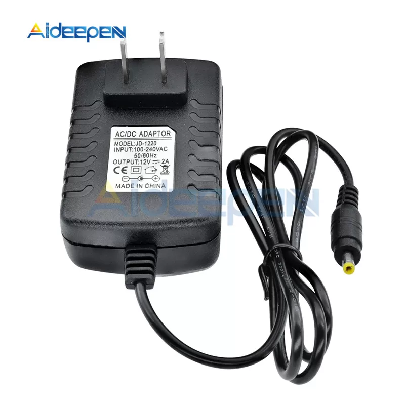 US/EU Plug Driver Adapter AC 100-240V to DC 12V 1-2A [4.0X1. - image 2