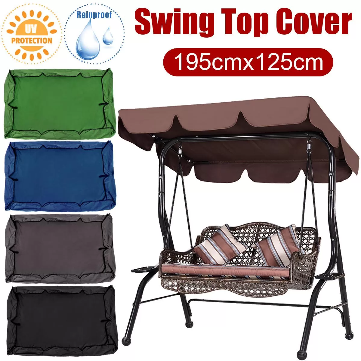 UV Resistant Waterproof  Dustproof Garden Swing Cover - image 3