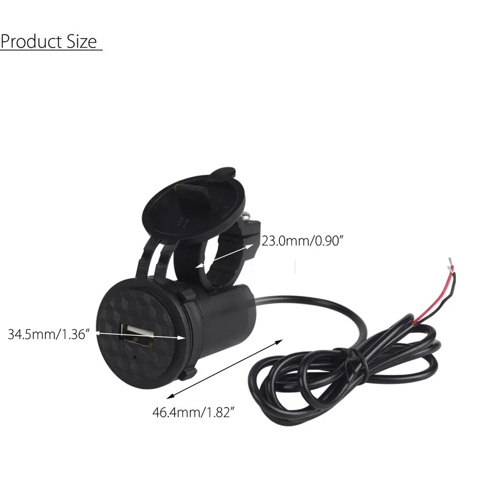Waterproof 9-24V Motorcycle Tuk-Tuk Car Lorry Mobile Phone U - image 2
