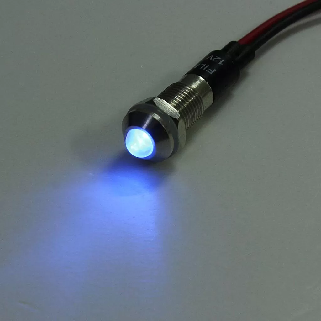 White 6mm 1 LED Indicator Light Lamp Bulb Pilot Dash Directi - image 5