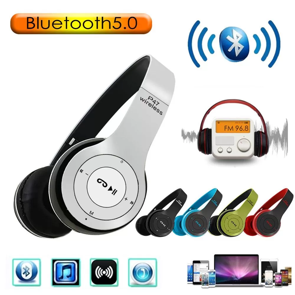 Wireless Headphones  New Tecno Bluetooth Over Ear Foldable H - image 3