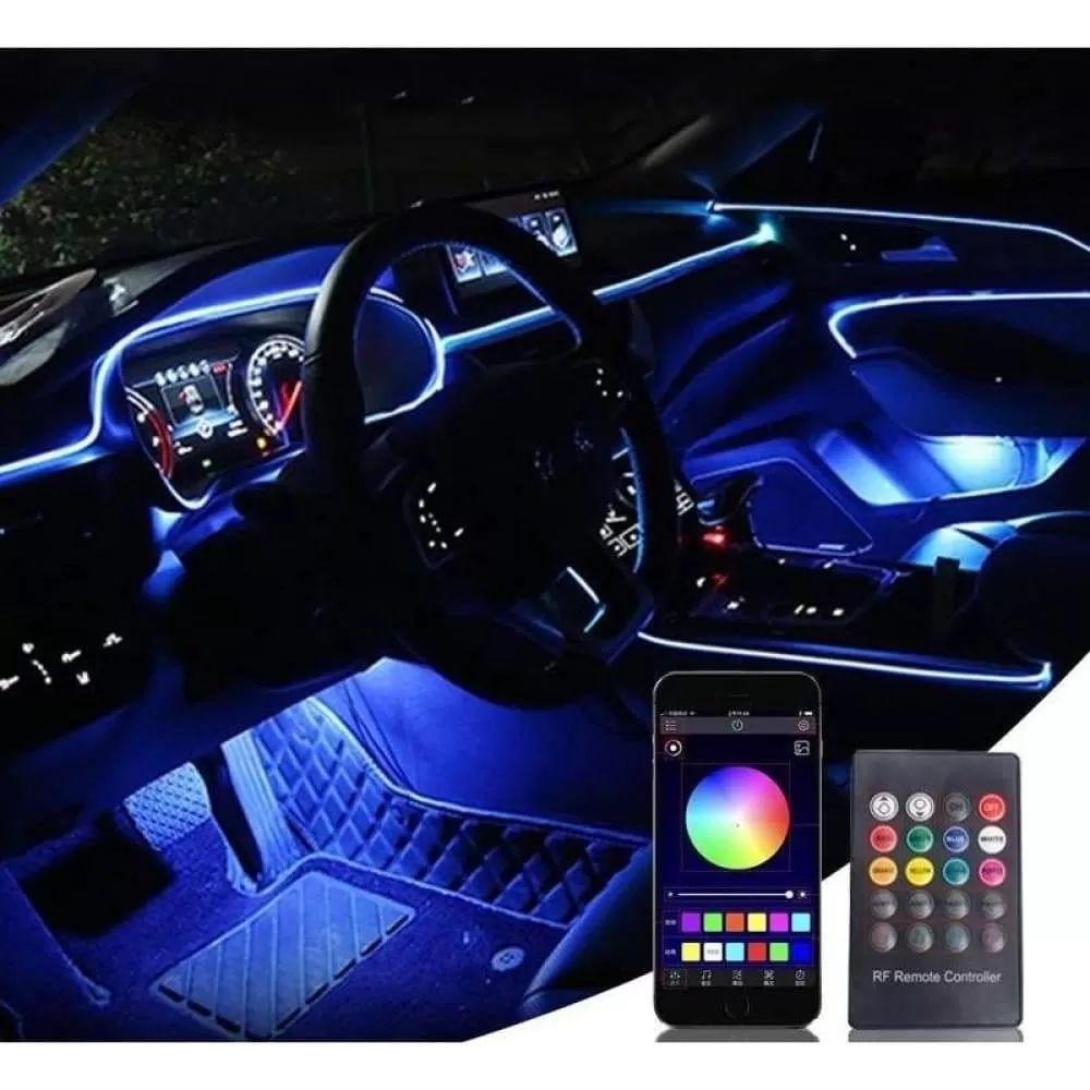 Wireless Remote Control Car RGB LED Neon Interior Light Lamp - image 4