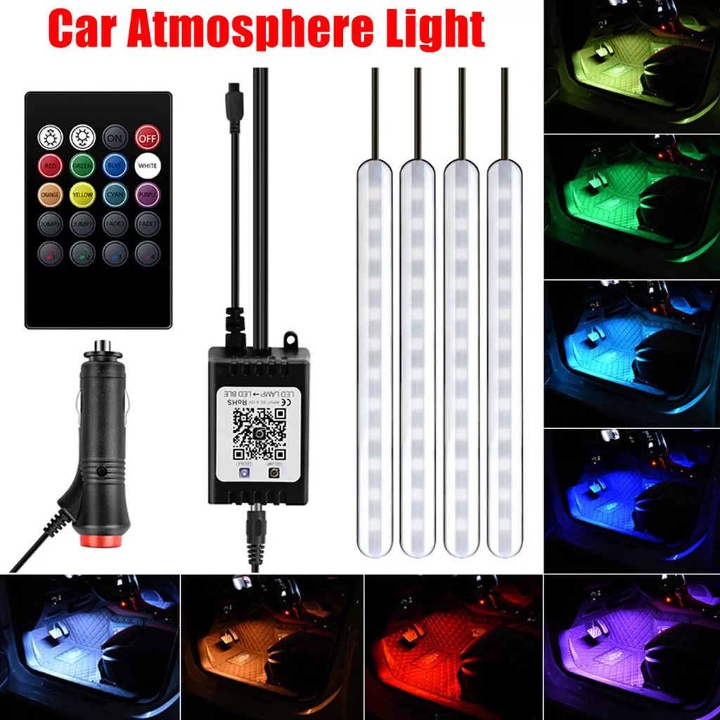Wireless Remote Control Car RGB LED Neon Interior Light Lamp - image 5