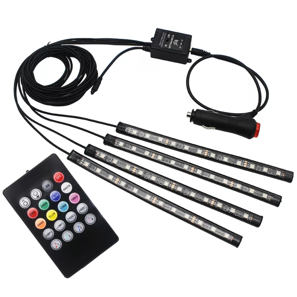 Wireless Remote Control Car RGB LED Neon Interior Light Lamp - image 7