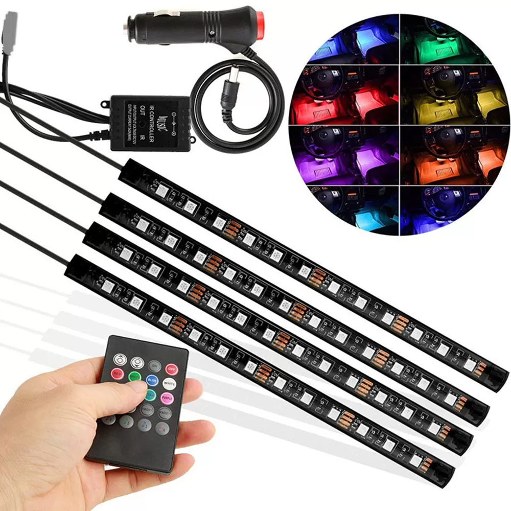 Wireless Remote Control Car RGB LED Neon Interior Light Lamp - image 8
