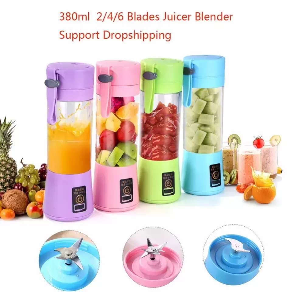 2Blades USB Juicer Blender Portable Fruit Baby Food Milkshak