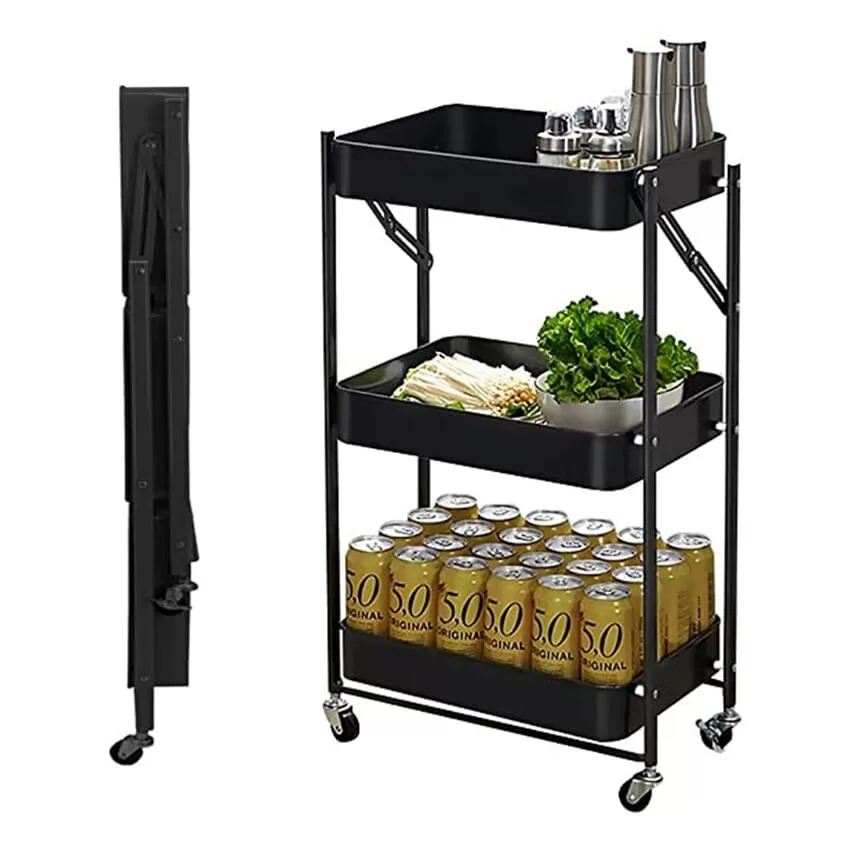 3 Layer Multipurpose Trolley Rack With Wheel