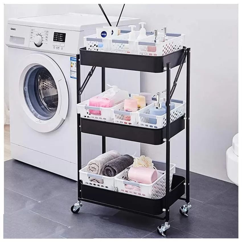 3 Layer Multipurpose Trolley Rack With Wheel - image 3