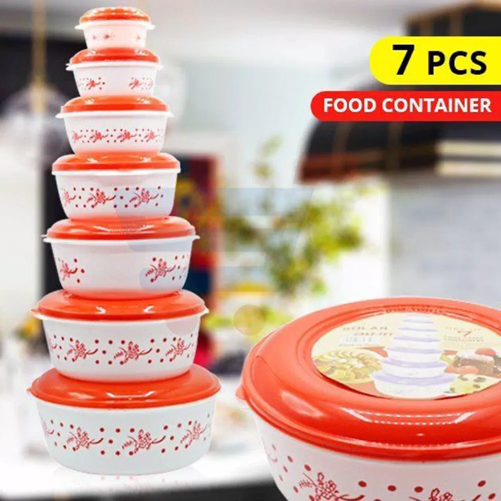 7 Pcs Set Plastic Food Container