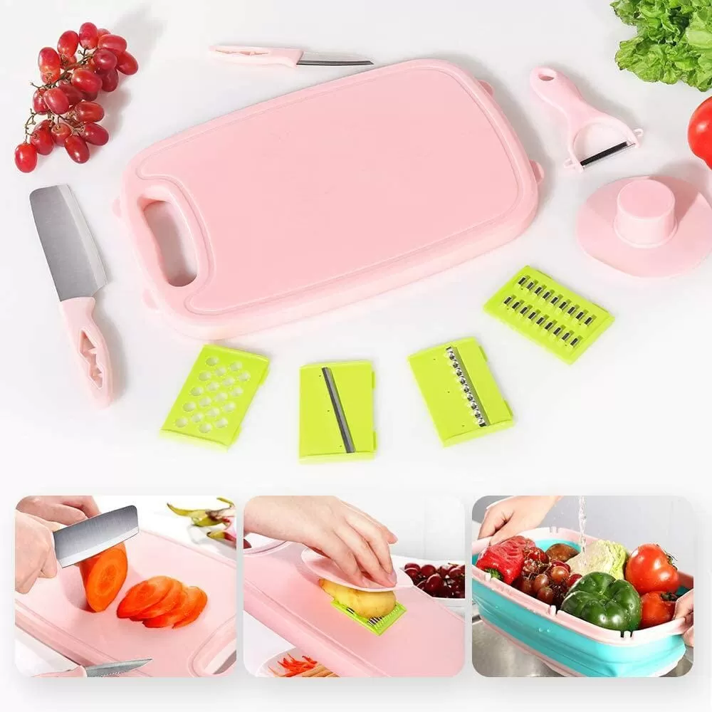 9 In 1 Creative Multifunction Kitchen Tools Set Cutting Boar
