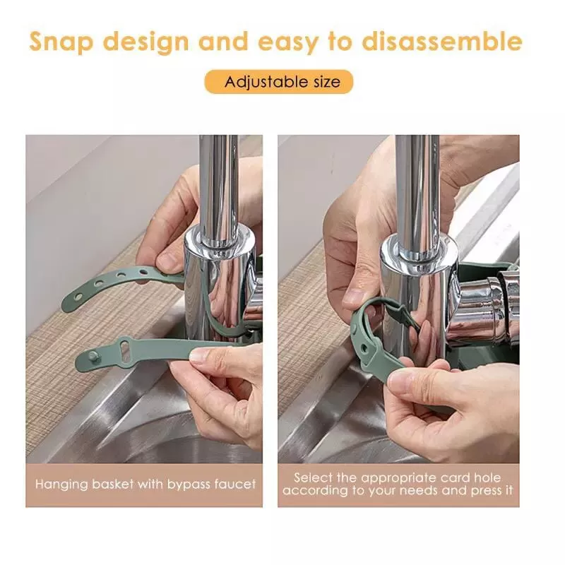 Adjustable Sink Shelf Soap Sponge Drain Rack Storage Basket - image 3