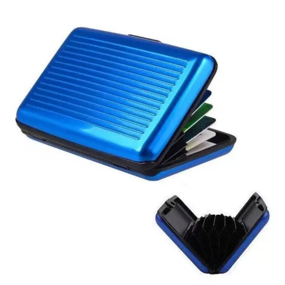 Aluminium Card Wallet - Blue
