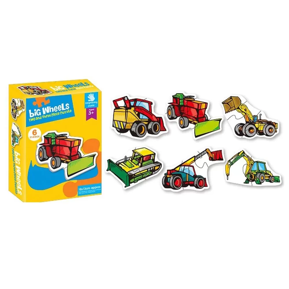 Big Wheels Two And Three Piece Puzzle (6 In A Box) - image 2