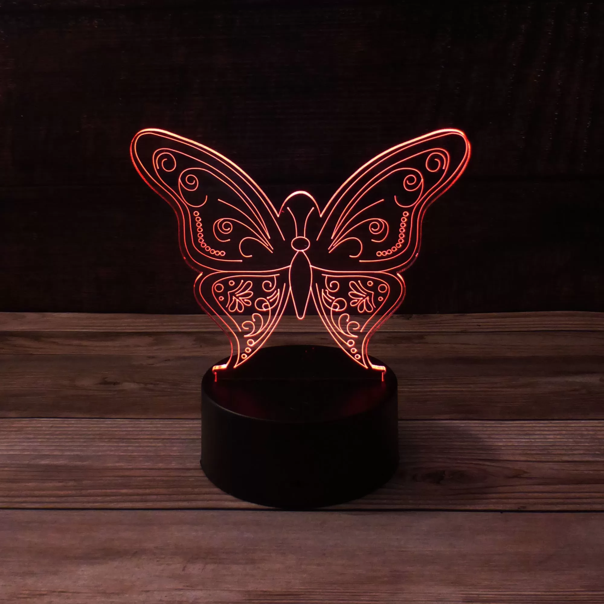 Kids 3D Illusion Butterfly 7 Colours Change Night Light Touc - image 6