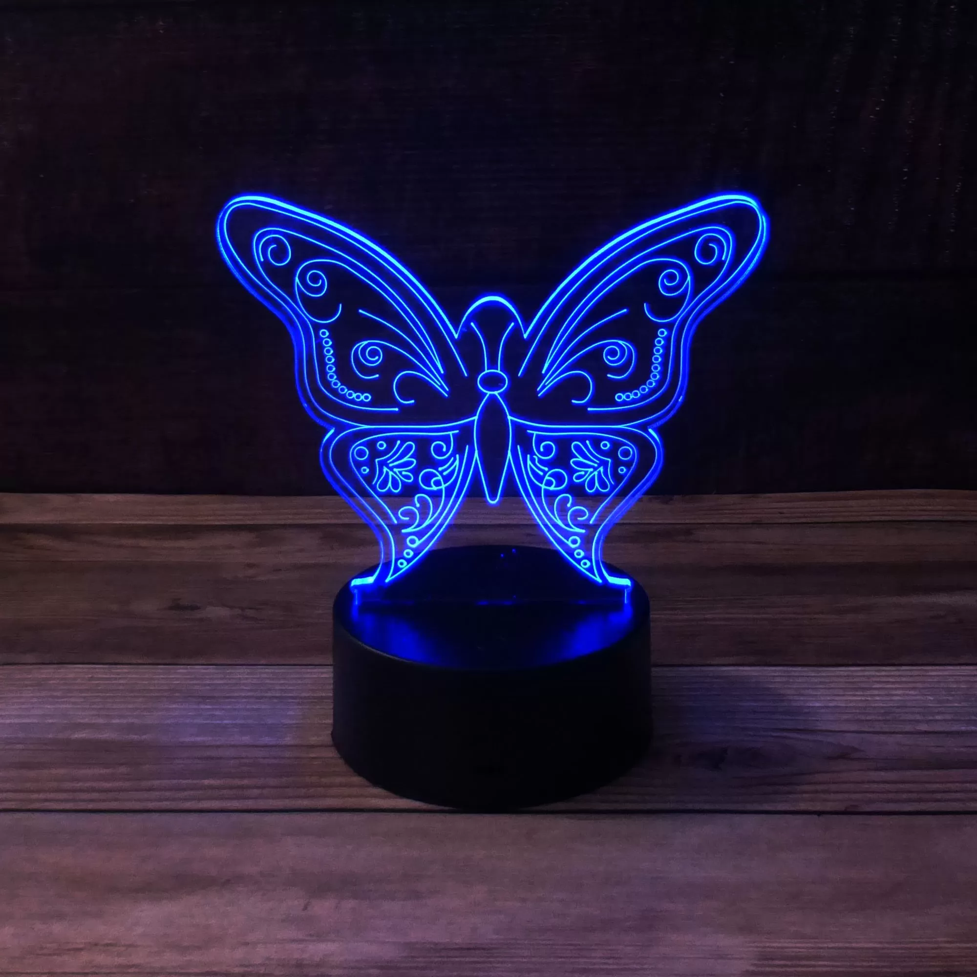 Kids 3D Illusion Butterfly 7 Colours Change Night Light Touc - image 8