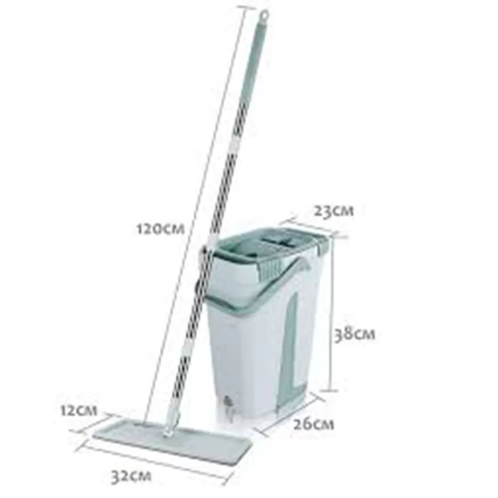 Lazy free hand washing with flat mop 360 rotating