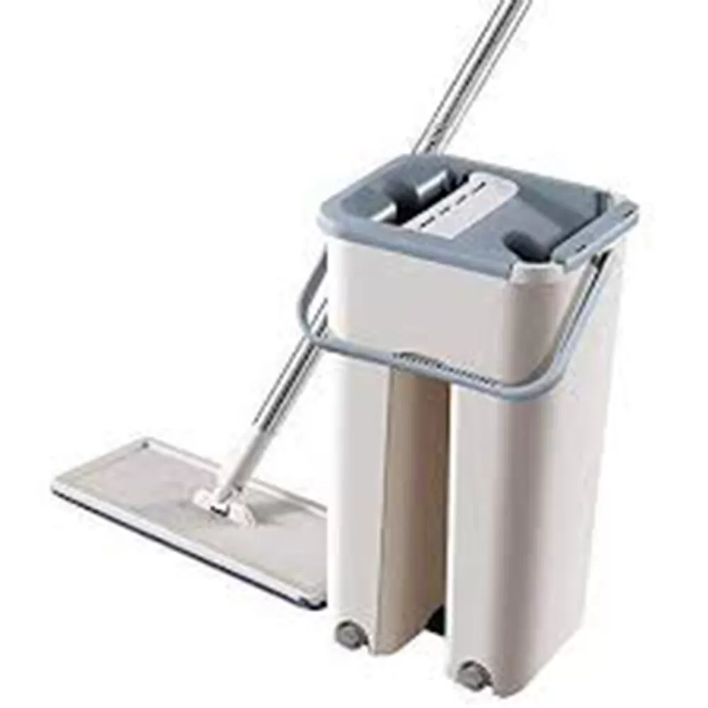 Lazy free hand washing with flat mop 360 rotating
