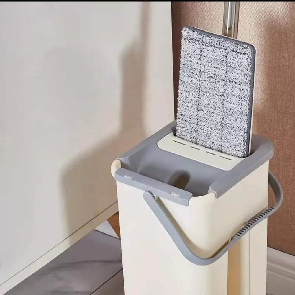 Lazy free hand washing with flat mop 360 rotating