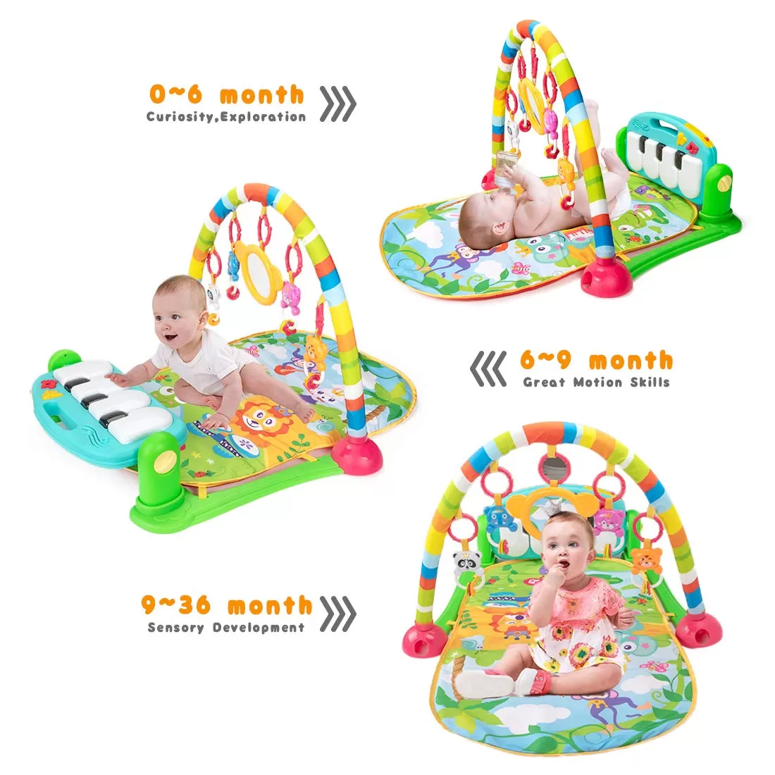 Multi Functional Baby Piano Play Gym Mat - image 6