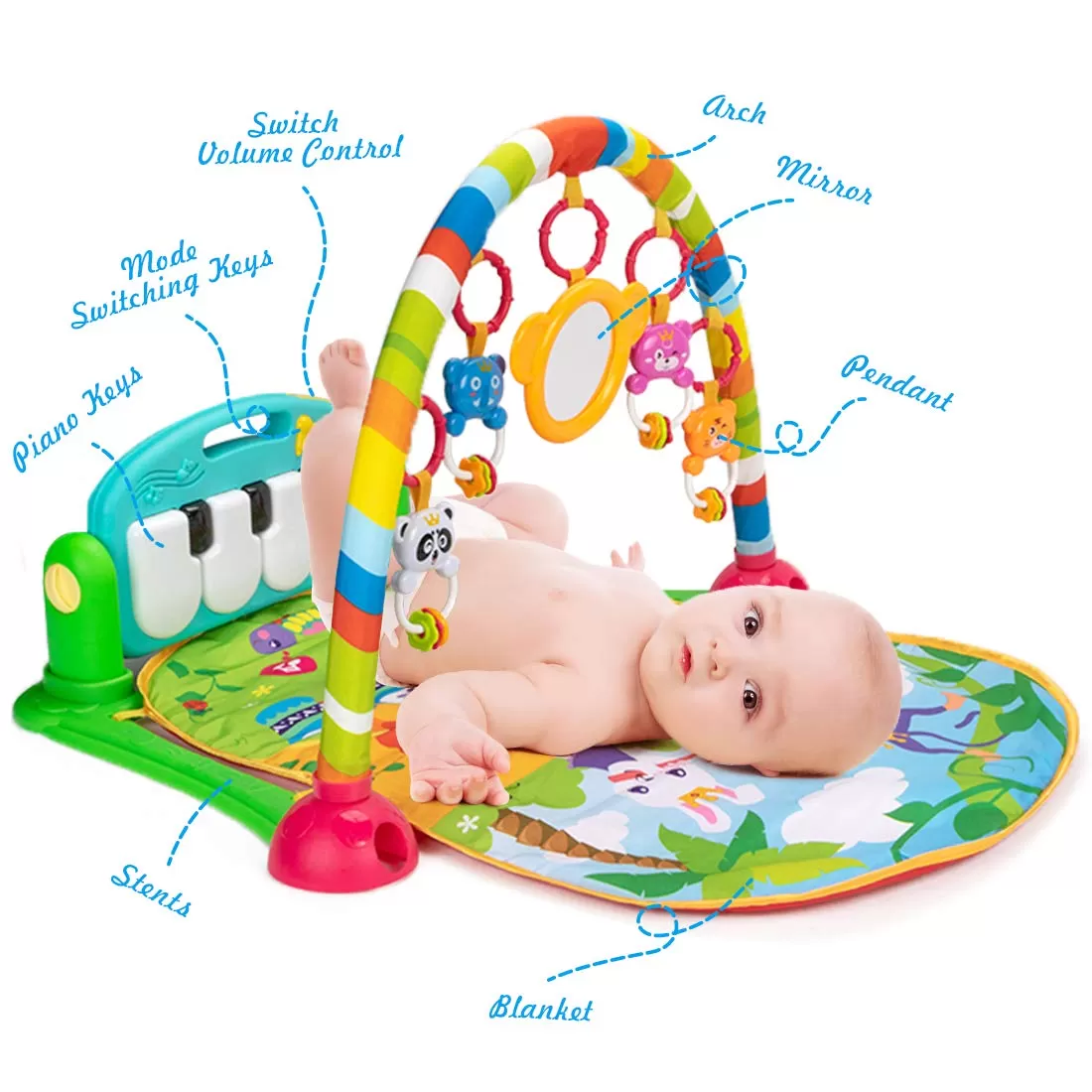 Multi Functional Baby Piano Play Gym Mat - image 8