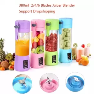 2Blades USB Juicer Blender Portable Fruit Baby Food Milkshak