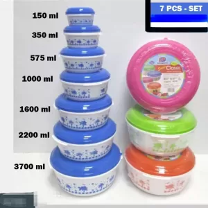 7 Pcs Set Plastic Food Container