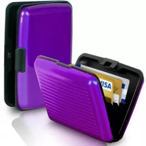 Aluminium Card Wallet - Purple