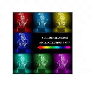 Kids 3D Illusion Spider Man 7 Colours Change Night Light Tou