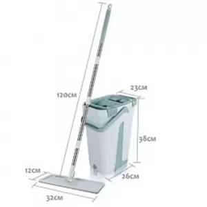 Lazy free hand washing with flat mop 360 rotating