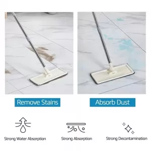 Lazy free hand washing with flat mop 360 rotating