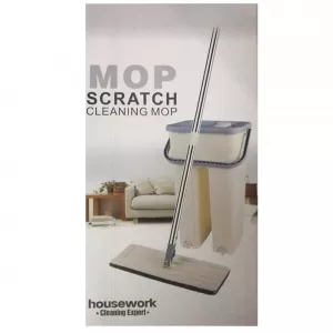 Lazy free hand washing with flat mop 360 rotating