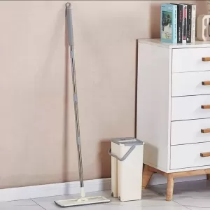 Lazy free hand washing with flat mop 360 rotating