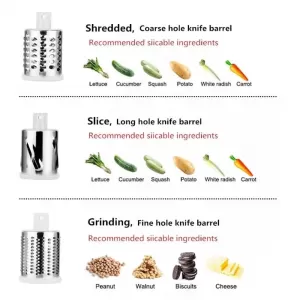 Multifunctional 3 in 1 Rotary Grater