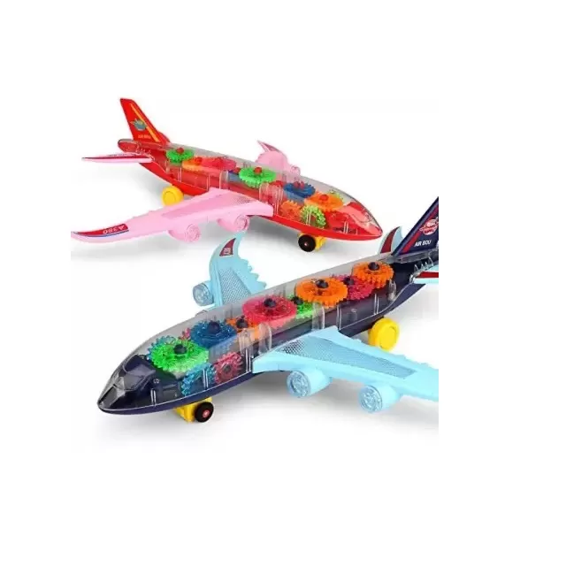 Transparent Gear Plane with Light & Music