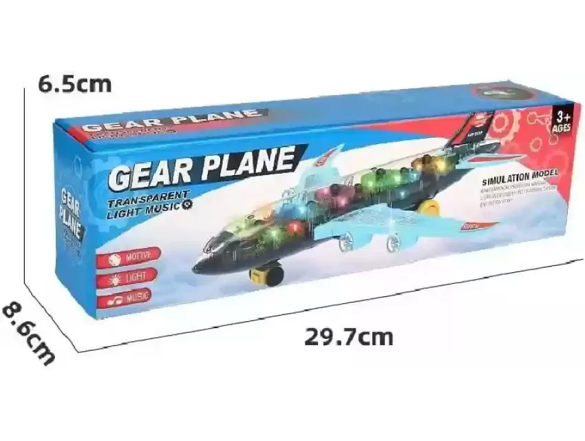 Transparent Gear Plane with Light & Music - image 2