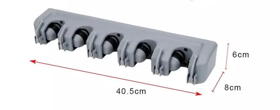 Wall Mounted Multi-Functional Broom Holder Tool Magic Plasti - image 2