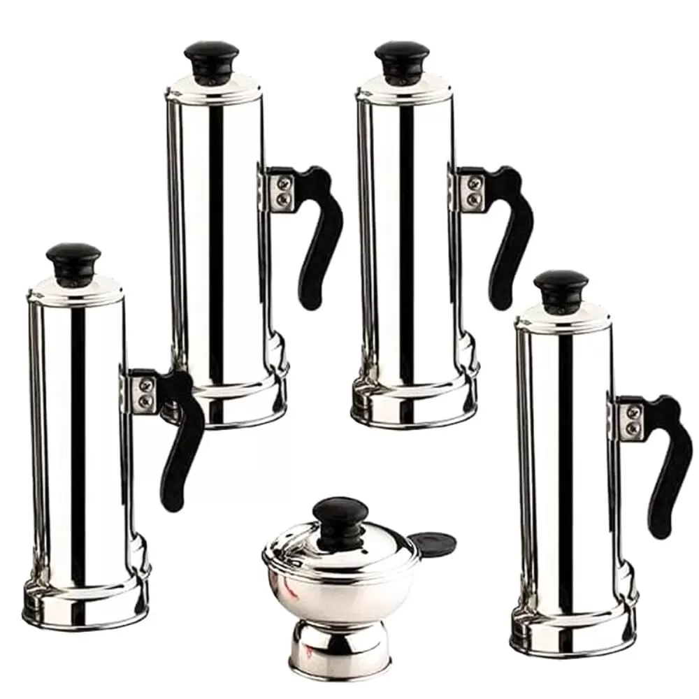 4 in 1 Aluminum Stainless Steel Pittu Bamboo
