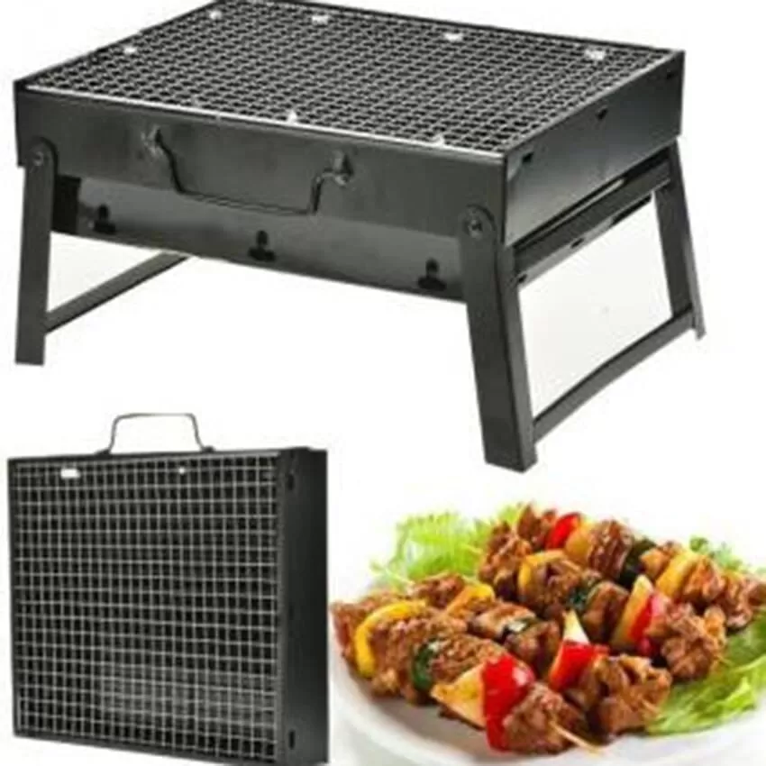 Small Portable BBQ Barbecue Steel Charcoal Grill Out Door - image 2