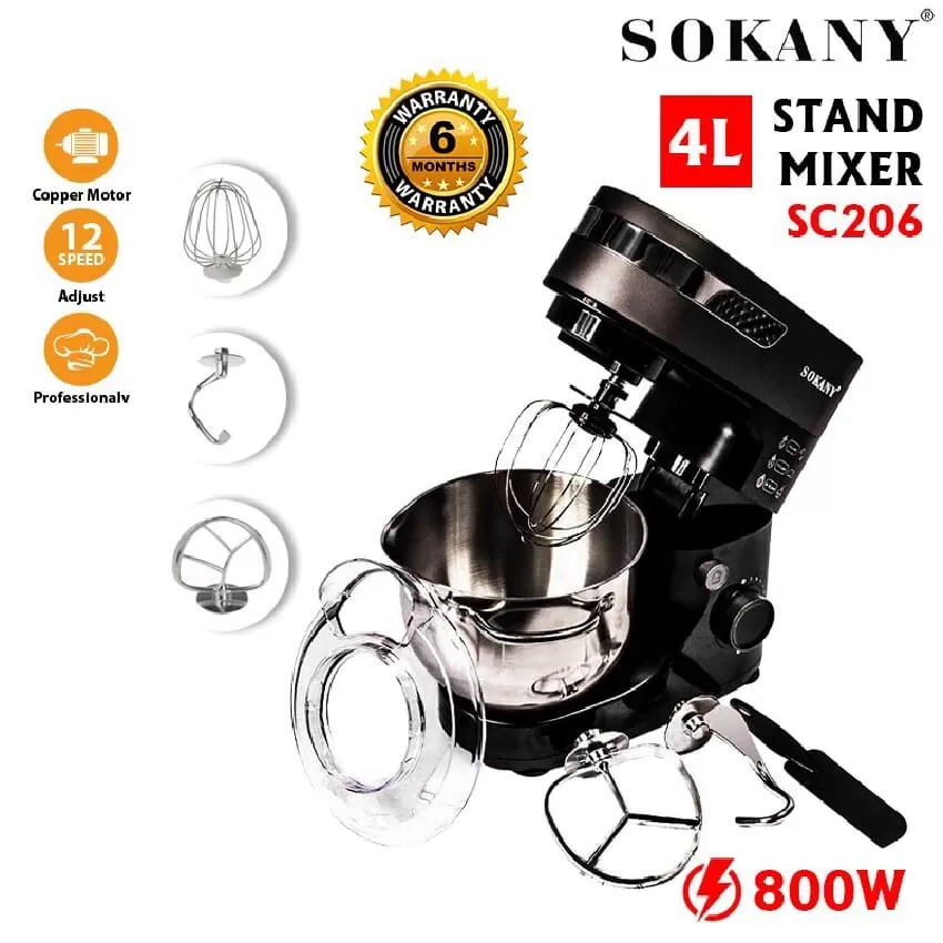 Sokany 4L Stand Mixer 800W